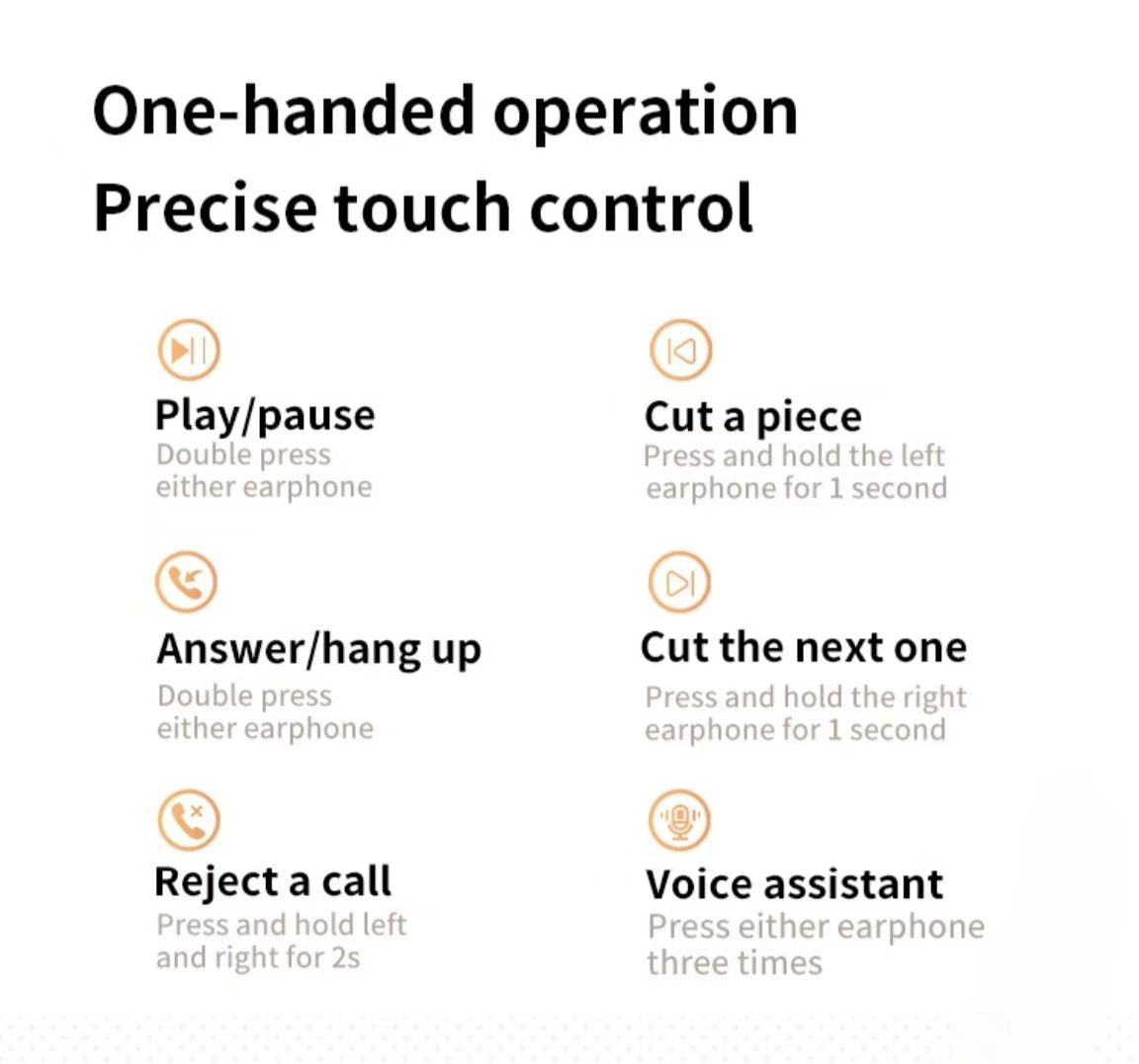 Digital Display TWS Bluetooth Earphones with Dual Microphone ENC, Low Latency, and Ultra-Long Battery Life for Music.