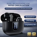 Digital Display TWS Bluetooth Earphones with Dual Microphone ENC, Low Latency, and Ultra-Long Battery Life for Music.
