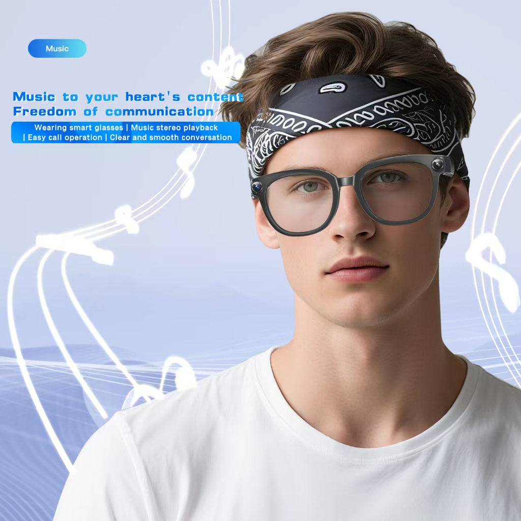 AI Translation Smart Glasses with 13MP Photochromic Lenses, Real-Time Translation, Image Stabilization for Photo/Video, Call Noise Cancellation & AI Assistant.