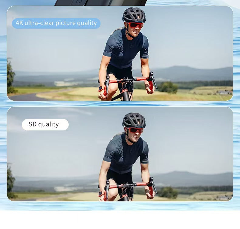4K Ultra HD Anti-Shake Pocket Camera, Outdoor Waterproof Cycling DV with 270° Rotatable Screen for Vlogging & Action.