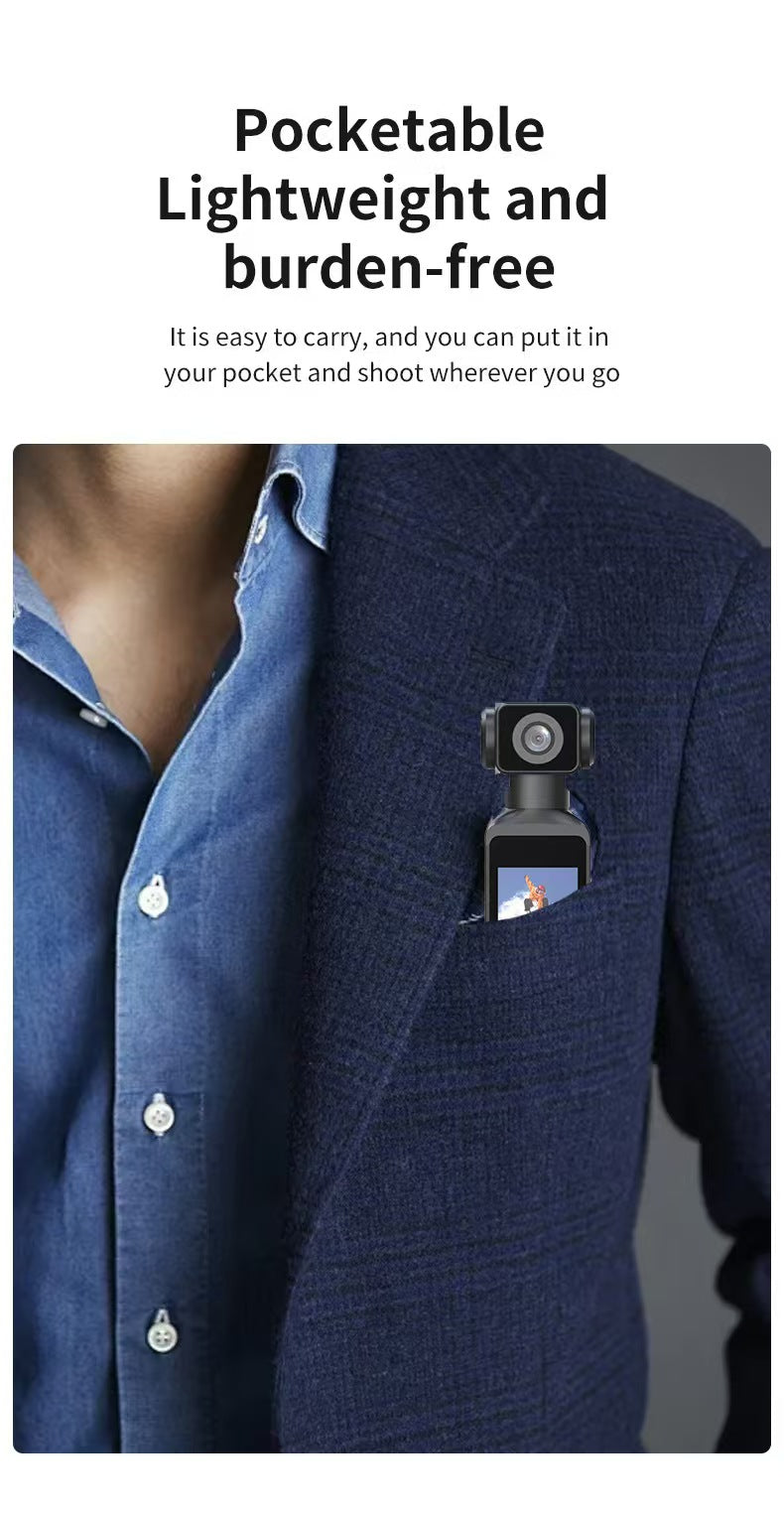 4K Ultra HD Anti-Shake Pocket Camera, Outdoor Waterproof Cycling DV with 270° Rotatable Screen for Vlogging & Action.