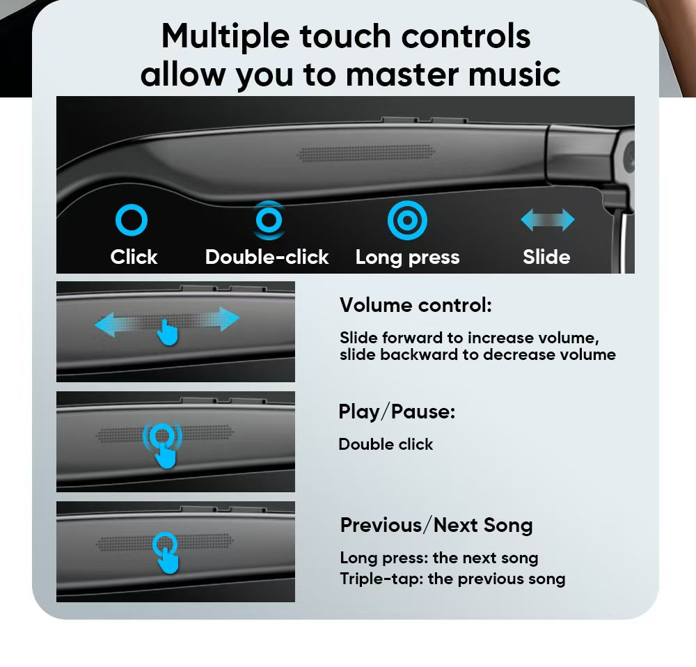AI Smart Glasses G1, New Semi-Rimless Business Style with 8MP HD Photo/Video, Real-Time Translation & Smart Bluetooth.
