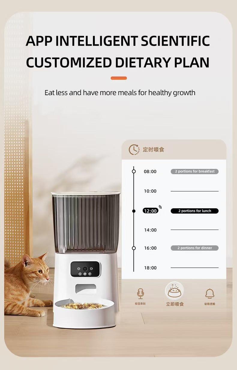 Smart Pet Feeder with Camera, Automatic for Cats