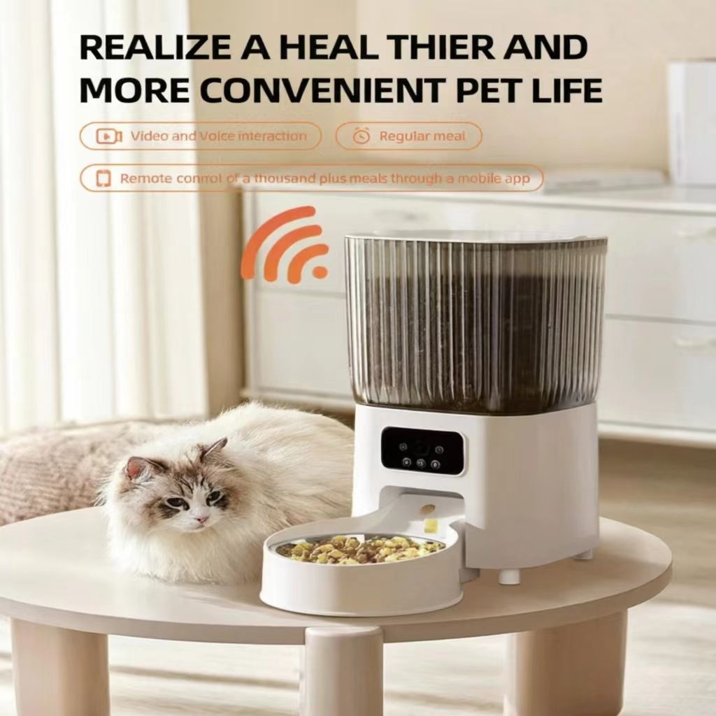 Smart Pet Feeder with Camera, Automatic for Cats