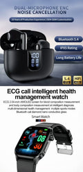 LED Digital Display Dual-Mic ENC TWS Bluetooth Earbuds & ET580 Smart Watch
