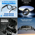 4-in-1 Premium Smart AI & Lifestyle Bundle: AI Smart Glasses, Smart Ring, IPX7 Waterproof Open-Ear Headphones & Ultra-Slim Smartwatch